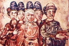 Illustration 3: The family of Prince Svjatoslav Jaroslavovich (1027-1076). Illumination from the Svjatoslav Izbornik, 1073.