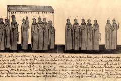 Illustration 43: Tsaritsa Mar'ja Il'inichna's solemn procession to church on a feast day.