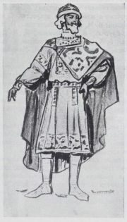 Illustration 112: Costume sketch for Prince Igor'