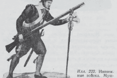 Illustration 222: Foreign troops. Musketeer.