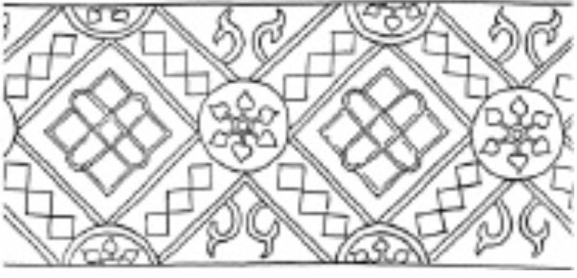 Fragment of embroidery from Zhezhavy, 10-12th c.