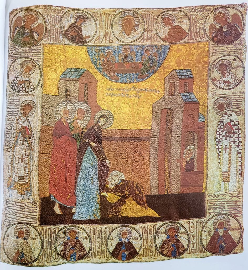 The Appearance of the Mother of God to St. Sergius, Podea, 51 x 49 cm, second half of the 15th century, Moscow.
From the State Museum Fund.
State Museums of the Moscow Kremlin (12663op)