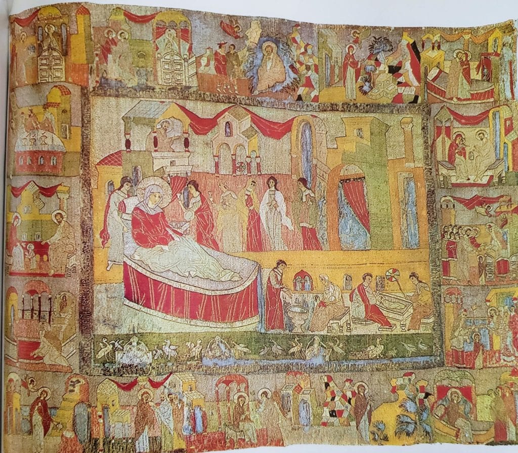 The Birth of the Mother of God, Podea, 116 x 145 cm, 1510, Volokolamsk.
From Volokolamsk's Cathedral of the Resurrection.
State Tretyakovskaya Gallery (20930).