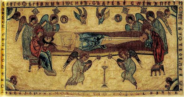 Khutyn Epitaphios. Second half of the 15th century. Novgorod Museum-Reserve. 