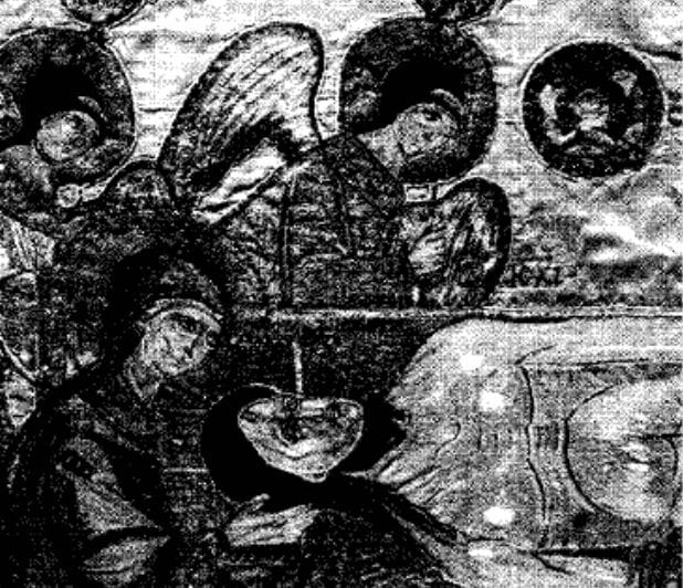 Khutyn Epitaphios. Second half of the 15th century. Novgorod Museum-Reserve. Detail.