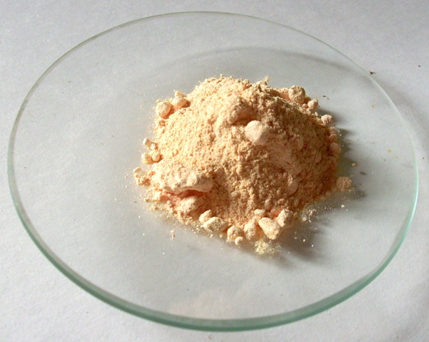 Massicot, a yellow lead oxide pigment.