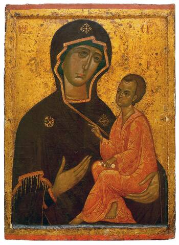 The Tikhvin Icon of the Mother of God, 14th cent.(?). 