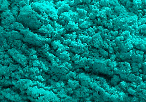 Natural verdigris pigment. 